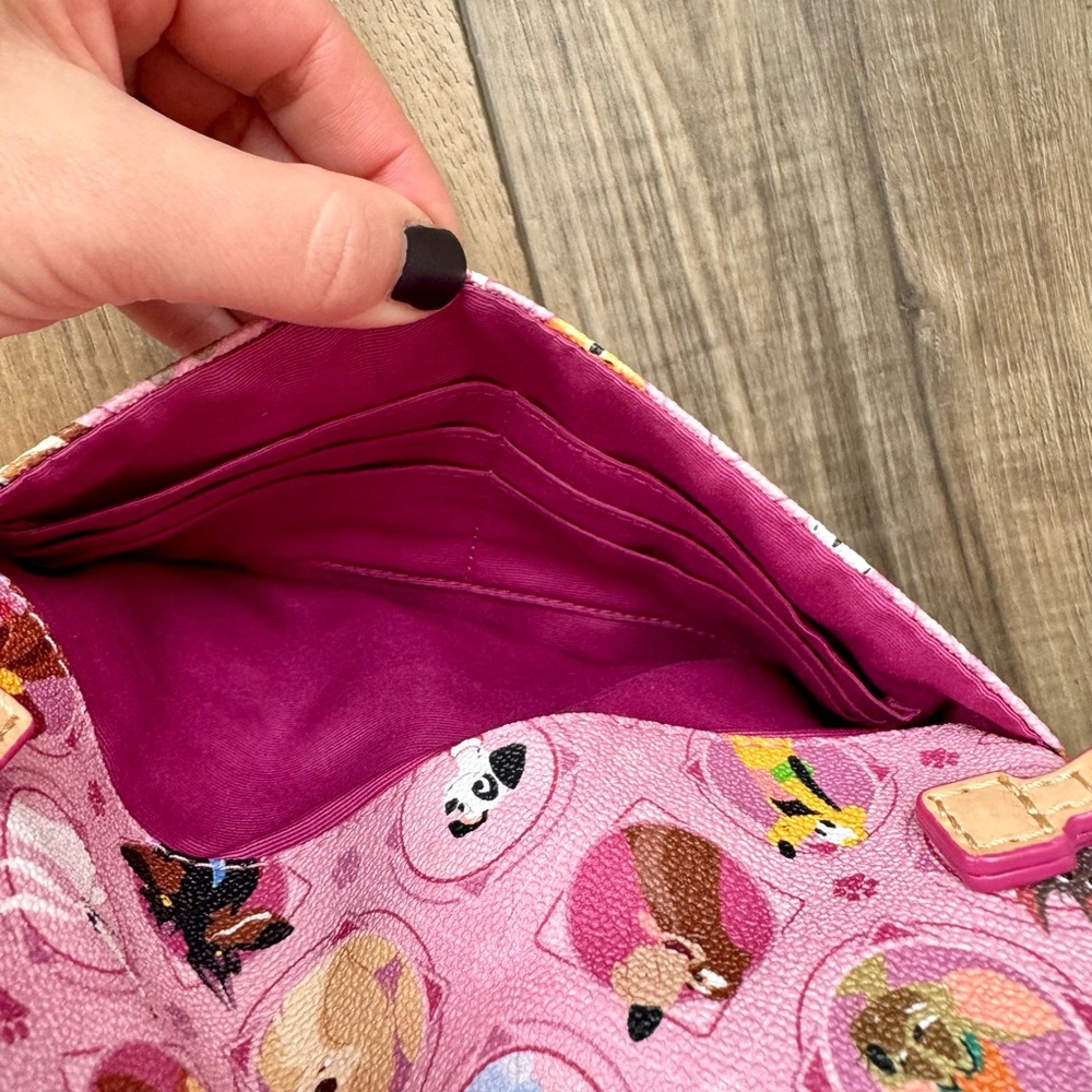 Dooney & Bourke Pink Dog Motif Crossbody with Tassel - Picture 5 of 8